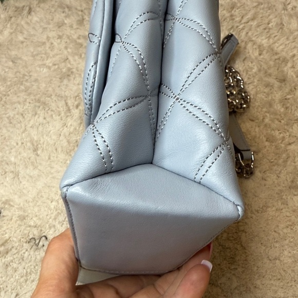 NWOT Kate Spade Baby Blue Natalia Small Flap Smooth Quilted Crossbody - Picture 7 of 11